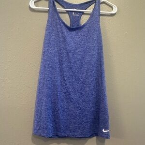 Nike Women's Heathered Blue Tank Top